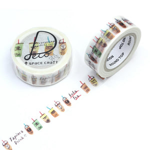 Tapioca Boba Washi Tape Round Top Space Craft - Japanese