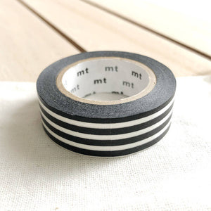 black striped washi tape, border stripe washi tape