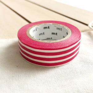 fuchsia pink stripe washi tape, pink striped washi tapes