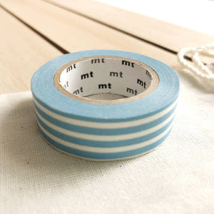 light blue stripe washi tape, border line light blue striped washi tapes