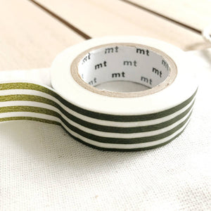 olive stripe washi tape
