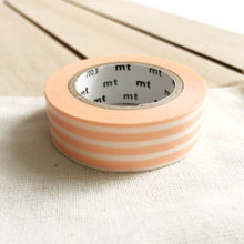 light peach stripe washi tape, peach striped washi tapes