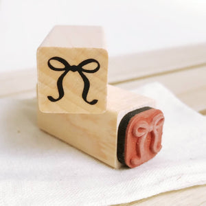 craft rubber stamps - ribbon bow tie 
