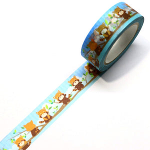 Brown Panda Washi Tape Saien Animal Japanese Kamiiso Sansyo