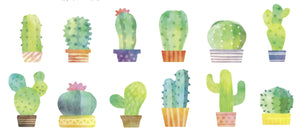 Cactus Bande Washi Tape Sticker Rolls Japanese