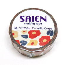 Camellia Crepe Floral Washi Tape Saien Flowers Japanese Kamiiso Sansyo