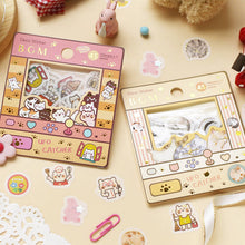 Circle Cat Washi Flake Stickers Cat Nap Foil Stamping BGM Deco Sticker (Washi Tape Material)