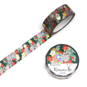 colorful temari ume washi tape kimono gold foil gilded