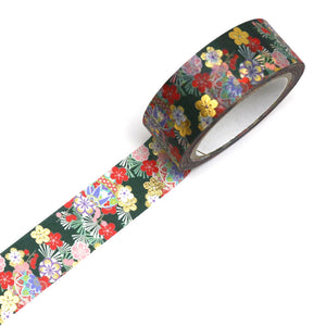 colorful temari ume gilded washi tape gold foil kimono