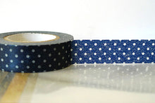 Polka Dots Dark Washi Tape Blue Green Black 15mm (B)