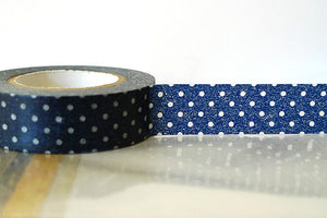 Polka Dots Dark Washi Tape Blue Green Black 15mm (B)