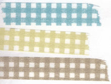 GINGHAM Washi Tape Grid Blue Khaki Brown 13mm Set of 3 (K)