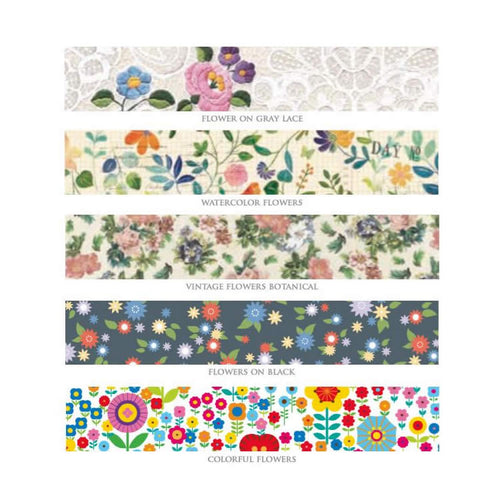 Carevas 40 Rolls Washi Tape Set Floral Flower Leaves Plant Decorative Washi  Masking Tapes 15mm Wide Adhesive Tape Sticker for DIY Arts & Crafts  Scrapbooking Journals Planners Gift Wrapping 