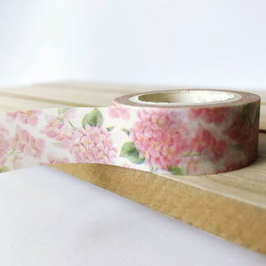 Pink Hydrangea Washi Tape - Flowers Floral