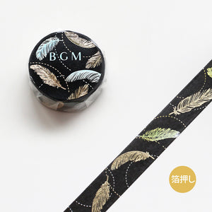 Feather Washi Tape BGM Gilded Foil