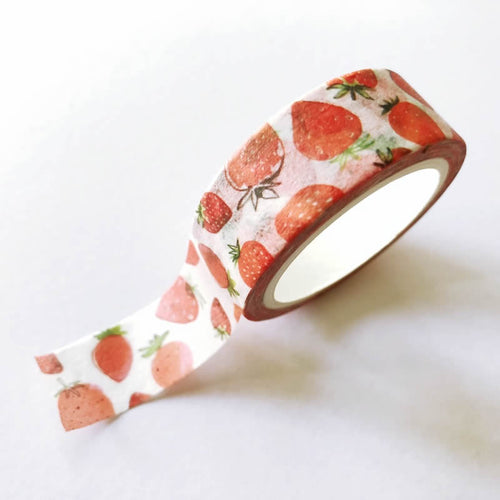 Strawberry Washi Tape - Mini Roll