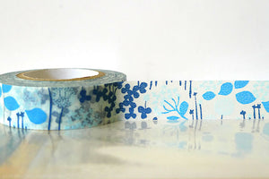 blue floral washi tape Japanese masking tapes