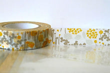 yellow gray floral washi tape Japanese masking tapes