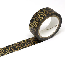 Gold Floral Leaf Outline Washi Tape Kimono Zen Gold Foil GILDED Japanese