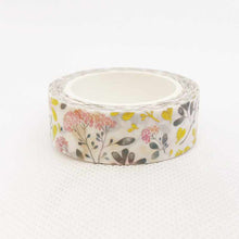 Gold Foil Accent Floral Washi Tape (peel release paper backing to use)