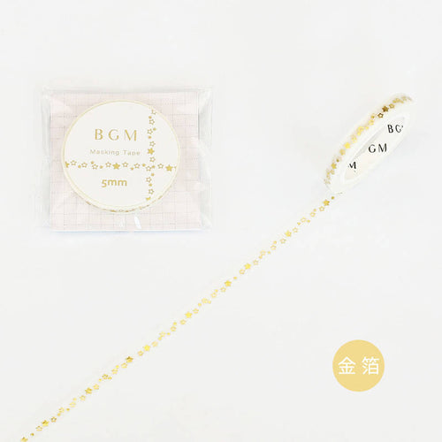 Gold Foil Stars Washi Tape BGM 