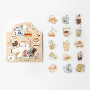 Gourmet Washi Flake Stickers Cake Journal BGM Deco Sticker (Washi Tape Material)