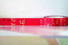 classiky graffiti dark red washi tape