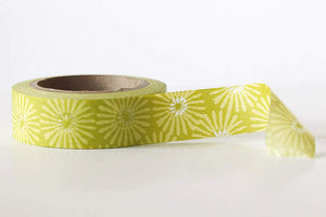 green daisy washi tape floral