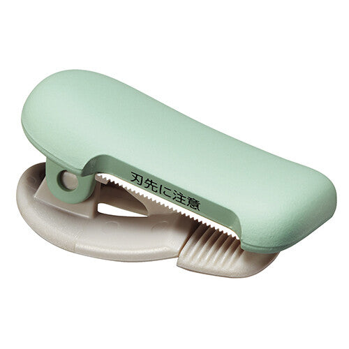 Green Mint Kokuyo Washi Tape Cutter Karu Cut Masking Tape Cutter Calcut Clip Type for 10-15 mm width - Light Green