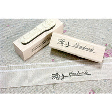 handmade rubber stamp with a flower from korea
