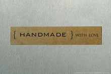 rectangle shape handmade with love kraft label stickers