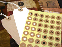 hang tag reinforcement donut hole Kraft ring label stickers