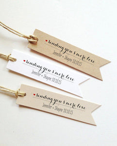 Smore love tags, sending you smore love tags, wedding favor tags for guests
