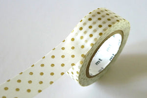 Small gold dots washi tape Japanese