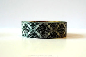 Black Damask Washi Tape