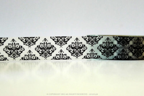 Black Damask Washi Tape