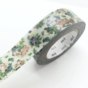 mt ex Vintage Flower Washi Tape Botanical Art 15mmx7m