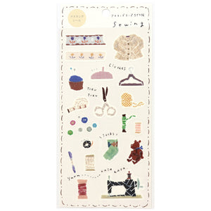 Sewing Planner Stickers - Miki Tamura - Kamiiso Sansyo for diary, planners, scrapbooking