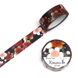 kimono black ume washi tape plum blossom