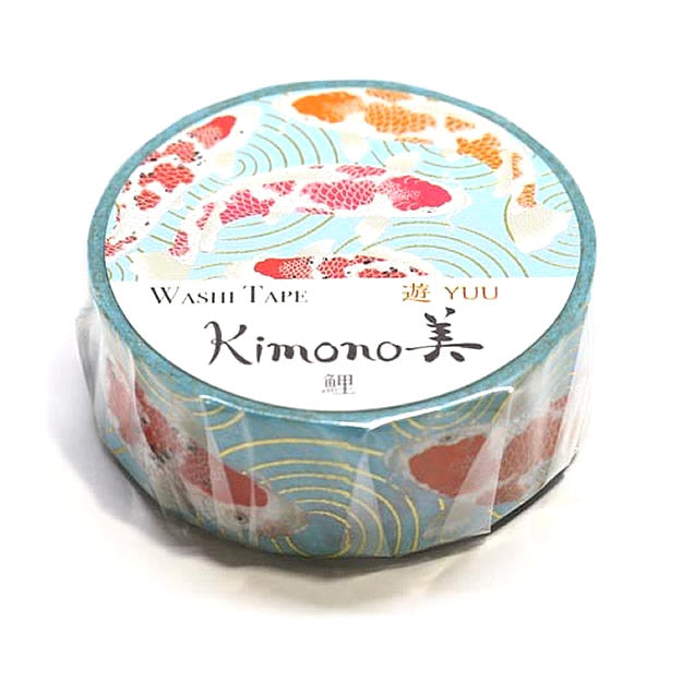 Koi Fish Washi Tape Carp Kimono Gold Foil Gilded