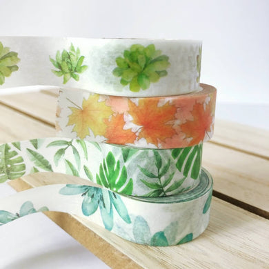 Leaves washi tape, Leaf, Succulent Plants Washi Tapes