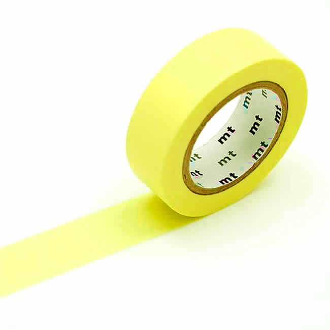 Lemon Yellow Washi Tape Shocking Yellow Bright Solid mt Japanese