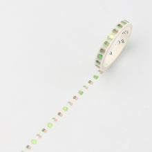 Little Cactus BGM washi tape Tiny - Green Foil - Thin, Slim, Narrow Nature 5mmx5m *