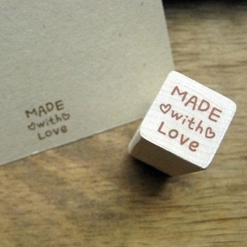 made with love stamp craft rubber stamps, wood mounted