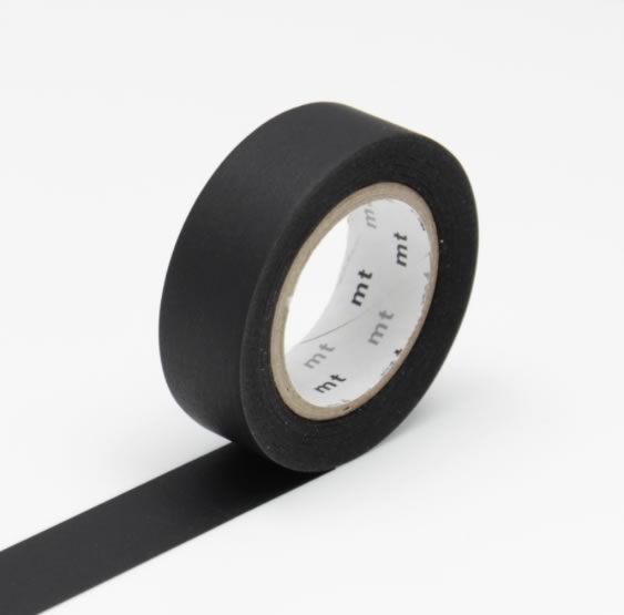MT Washi Masking Tape Roll - Matte Black