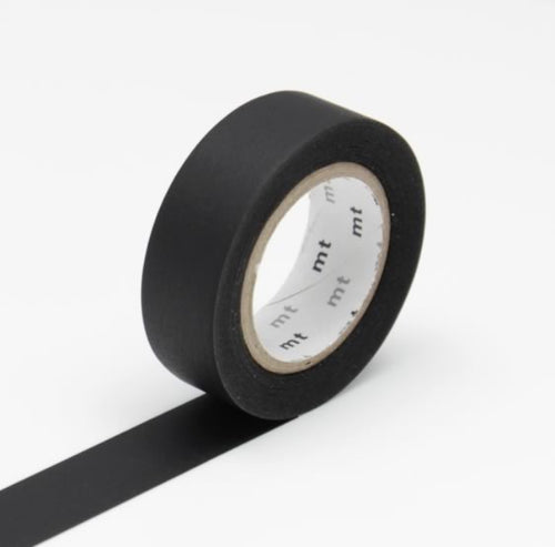 Black Washi Tape matte solid mt Japanese Black Masking Tape