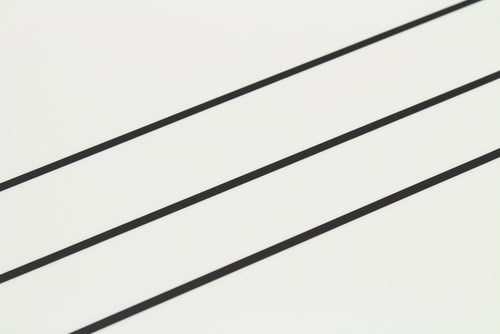 Slim Thin Matte Black Washi Tape 3mm Set of 3 MT Japanese