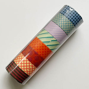 06B Maste Washi Tape SET of 8 Pattern Nostalgic Warm Japanese