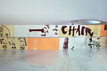 more detail of peach brown graffiti light washi tape