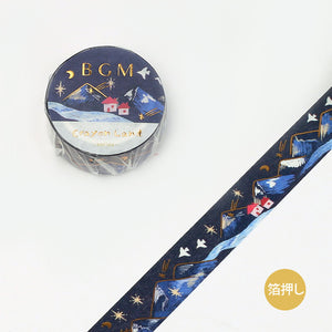 Mountain Cabin BGM washi tape -Gold Foil Accent (discontinued)